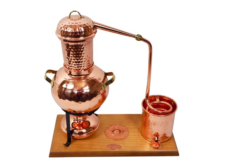 "CopperGarden®" Tischdestille Arabia 2 Liter mit Spiritusbrenner & Aromasieb - zum Schließen ins Bild klicken
