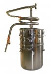DESTILLIERMEISTER JUNIOR-K27-Plus, Destille m. 2 Kolonnen, Hochleistungs-Gegenstromkühlung