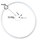 Dichtung für beliebige Töpfe bis d=50 cm, Materialstärke 1 mm