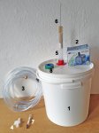 Zubehör Kühl-Set mit Pumpe für unsere niedrig gebauten Edelstahl-Destillen bis 2 Liter